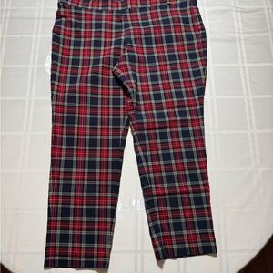 Women’s Anne Klein  Plaid Pants - Red and Black